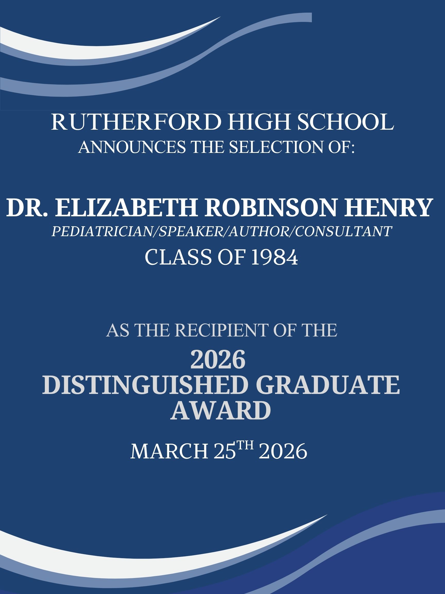 2026 Distinguished Graduate Award!