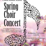 Union Middle School Spring Choir Concert 2026 Flyer