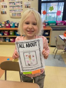 Girl 4 with All About Me Book