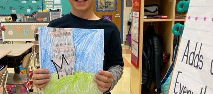 Boy with picture