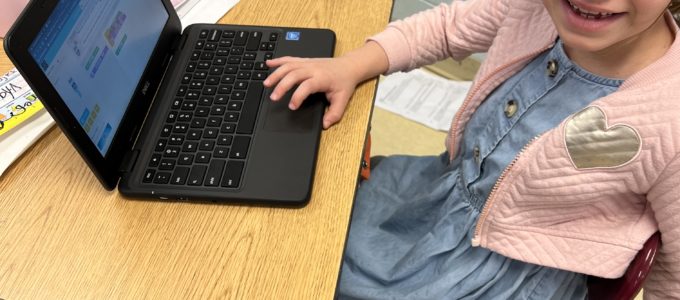Girl on computer