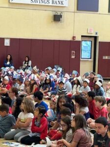 Students watching assembly