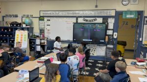 Students presenting work