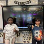 Students presenting work
