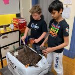 Students planting