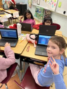 Student on Chromebooks