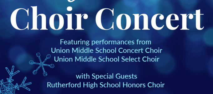 Union Middle School Winter Choir Concert Flyer