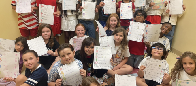 Class showing their work