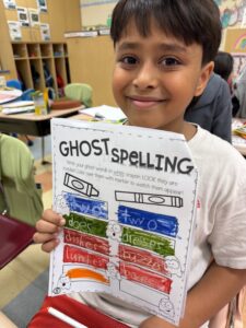 Boy with Ghost Spelling