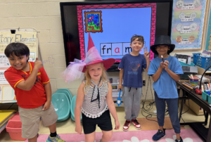 Students at Smartboard