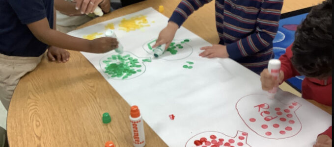 3 boys painting